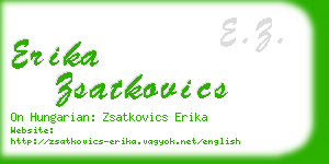 erika zsatkovics business card